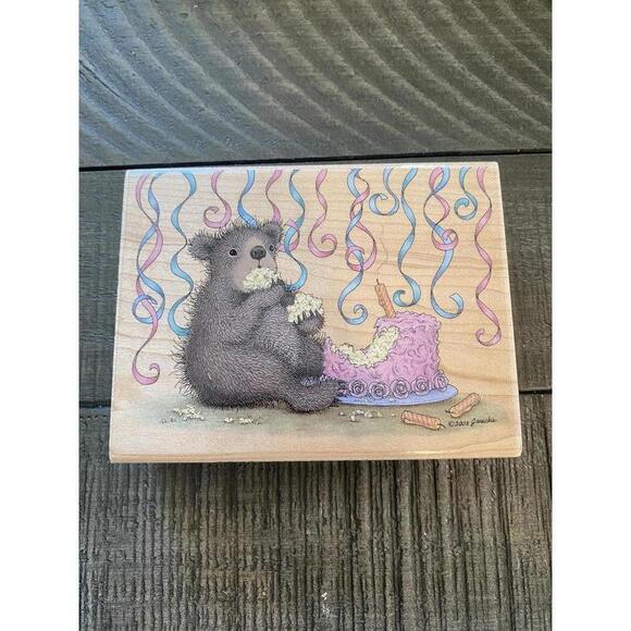 Other - House Mouse Gruffies Beary Nice Celebration 2008 wood block rubber stamp